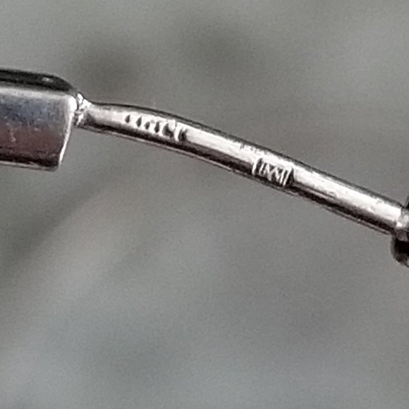 RARE MARKED DESIGNER MAYORS BIRK'S ITALY 925 STERLING XLARGE HOOP ROUND EARRINGS - Picture 6 of 9